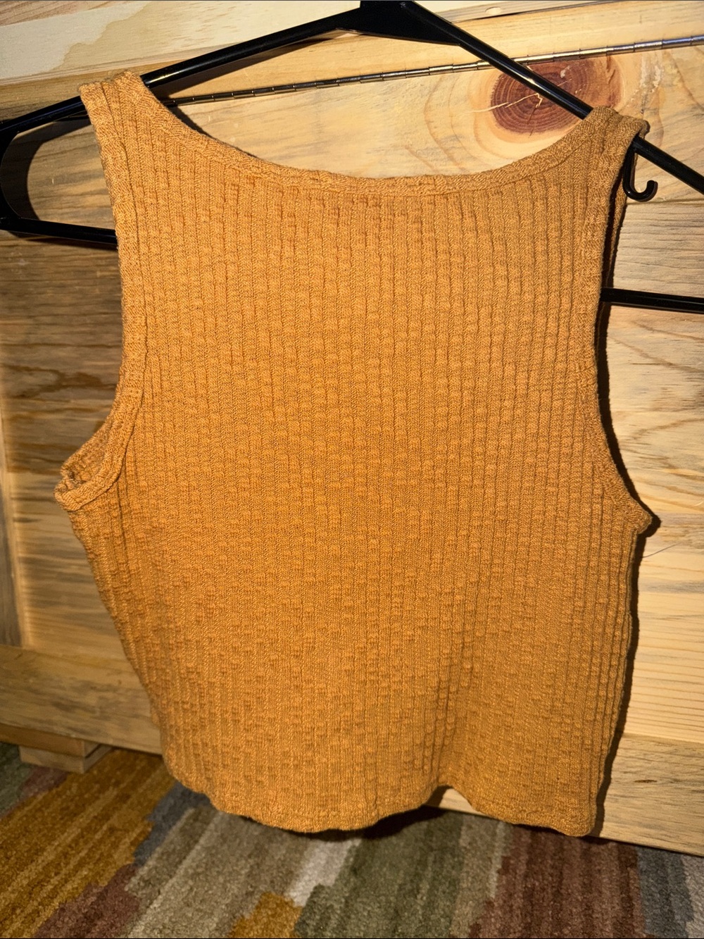 Forever 21 Mustard Ribbed Button-Front Tank - Picture 3 of 3